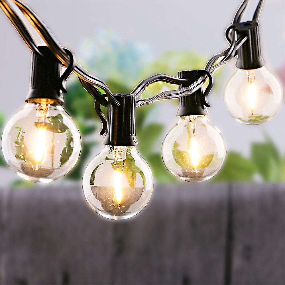 Solar 5.5M 10 Led Light String G40 Outdoor Decorative Ambient Light Wedding Round Warm Romantic Ligh