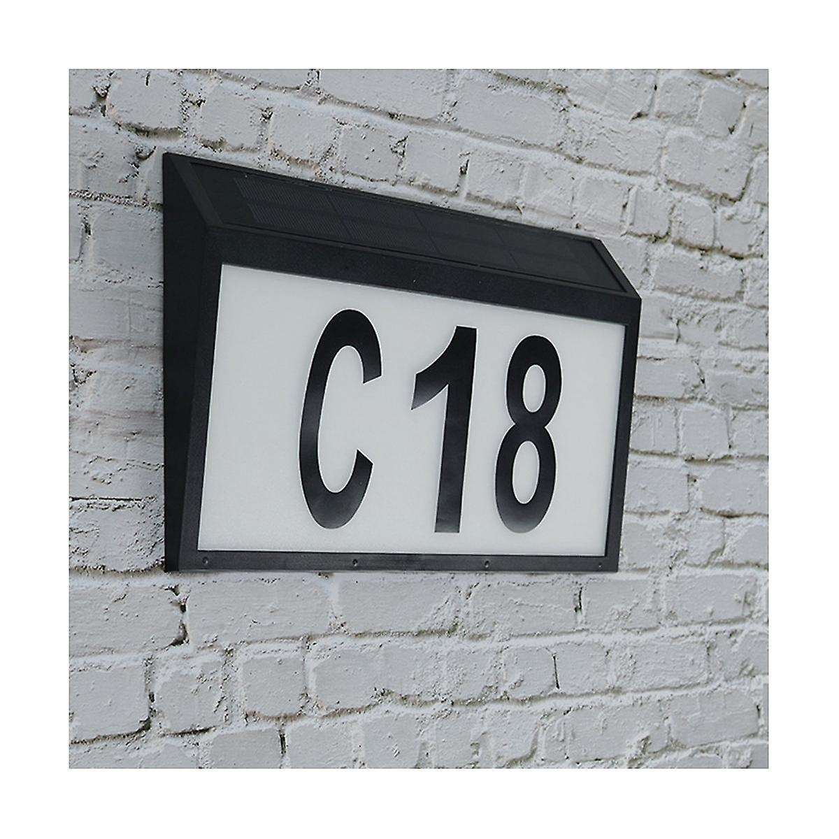 Solar Door Light Address Indication Number Plate Solar Address Sign with Light Address Plate Outdoo