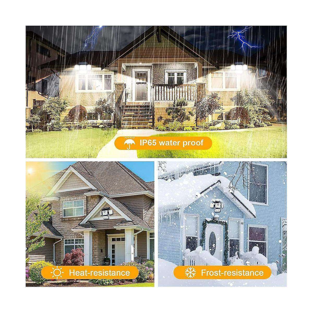 Solar Lights Outdoor Motion Sensor 333 Led Flood Lights, Solar Powered Security Lights Outside, with