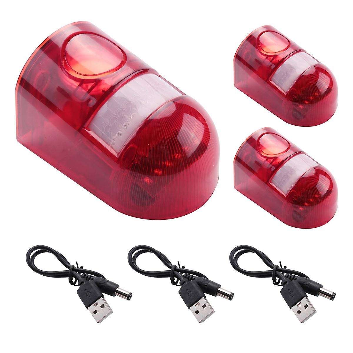 Solar Strobe Light with Motion Sensor Alarm 129DB Sound Security Siren IP65 Waterproof for Villa F