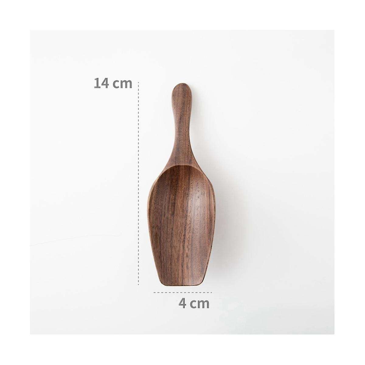 Solid Wood Coffee Bean Spoon Shovel Black Walnut Whole Wood Digging Coffee Bean Spoon Tea Shovel Woo
