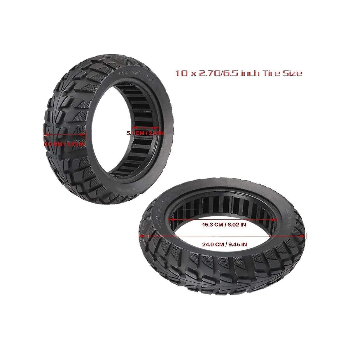 Solid Tire 10 Inch,10x2.70-6.5 Solid Tire Scooter Tubeless Puncture-proof Tire,explosion-proof Soli