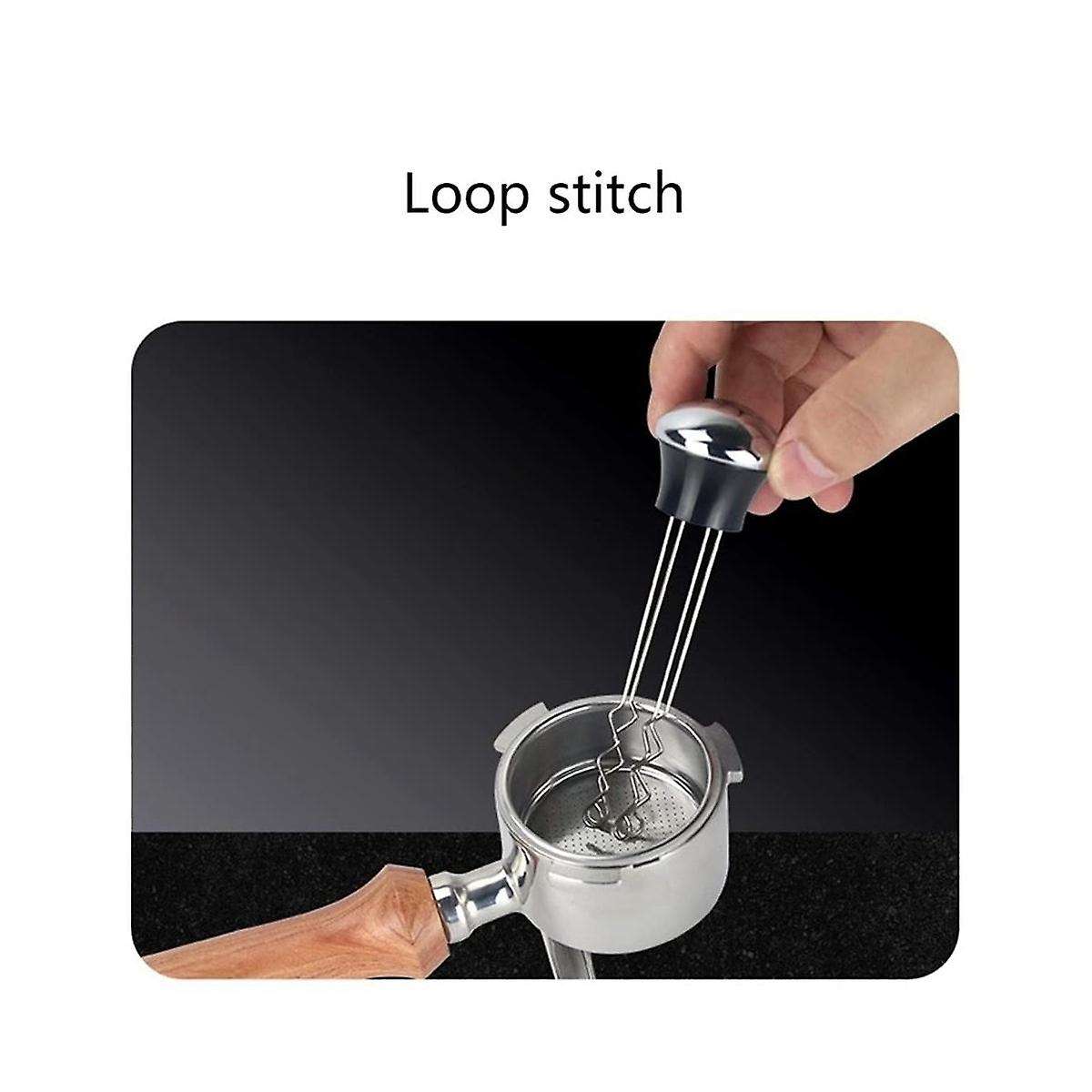 Stainless Steel Espresso Kitchen Coffee Stirrer Assisted to Disperse Needle Type Powder Dispenser