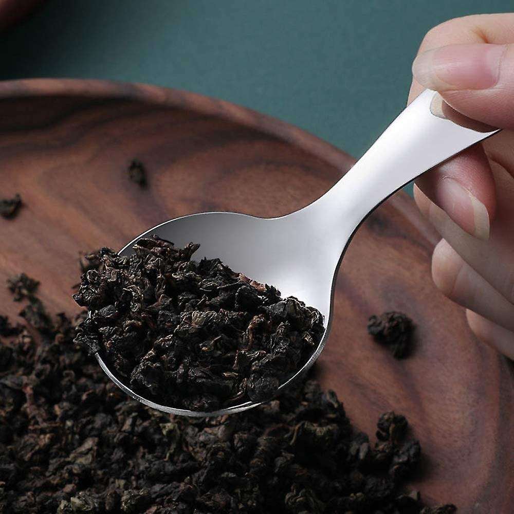 Stainless Steel Serving Spoons with Short Handle for Ice Cream, Salt, Tea, Coffee, (silver, 5 Pcs)