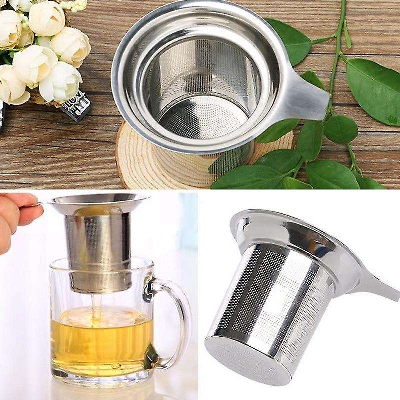 Stainless Steel Tea Strainer, Teapot, Tea Sieve, Coffee Cup, Leaking Sieve, Flat Bottom, High Densi