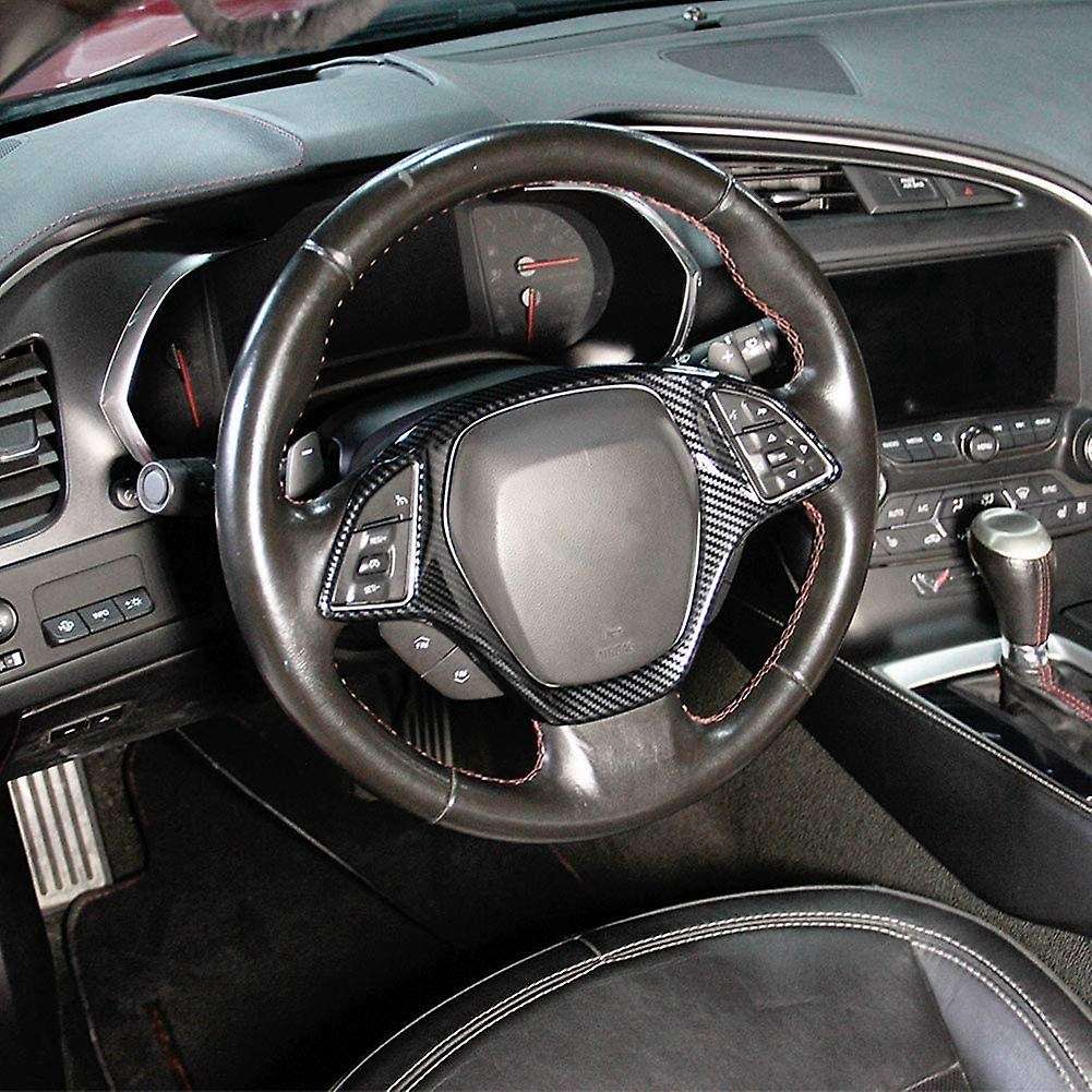 Steering Cover Molding Trim for Corvette C7 2014 2015 2016 2017 2018 2019 Accessories Abs Carbon Fi