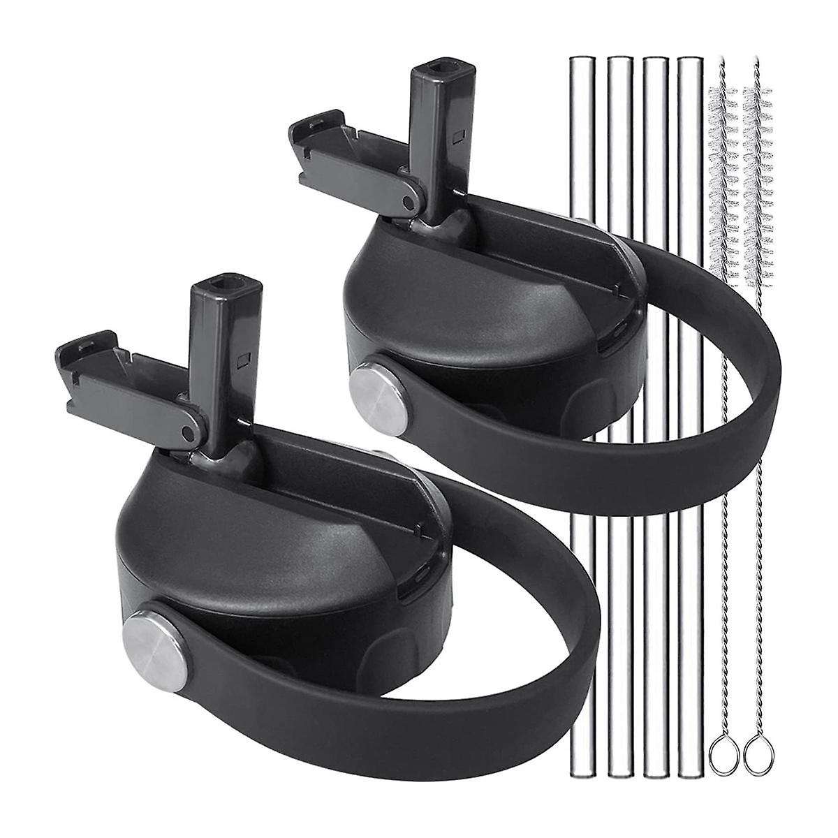 Straw Lids for Wide Mouth 32 40 Oz,Flexible Handle Replacement Lid Straws