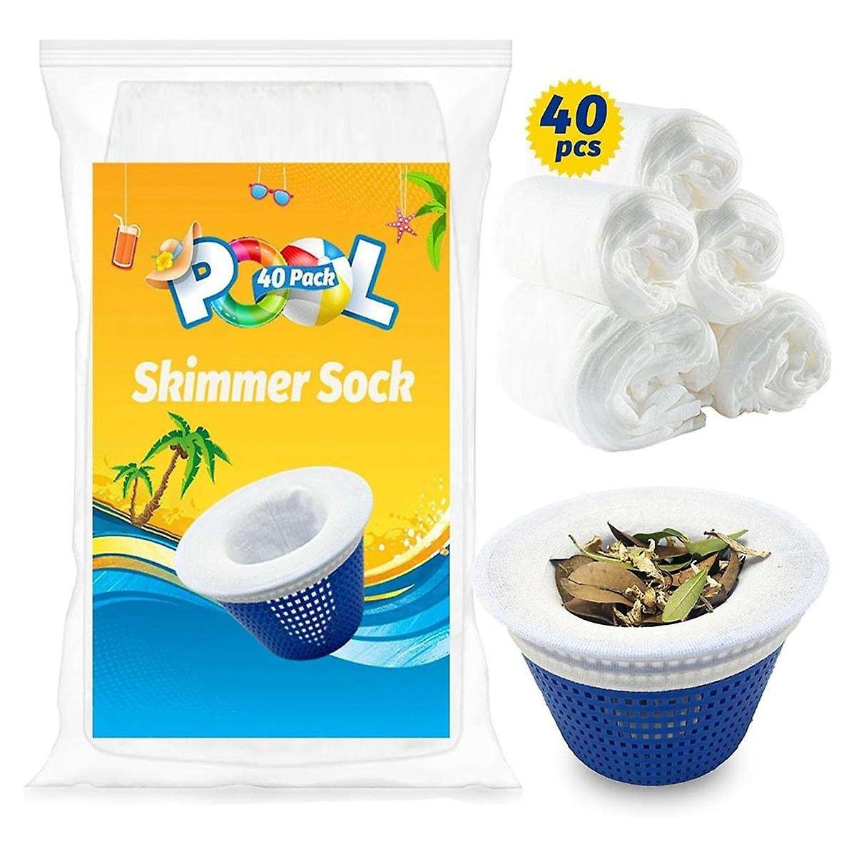 Swimming Pool Filter Socks, Pool Skimmer Filter Socks, Pool Cleaning Filter Socks for Swimming (Pack