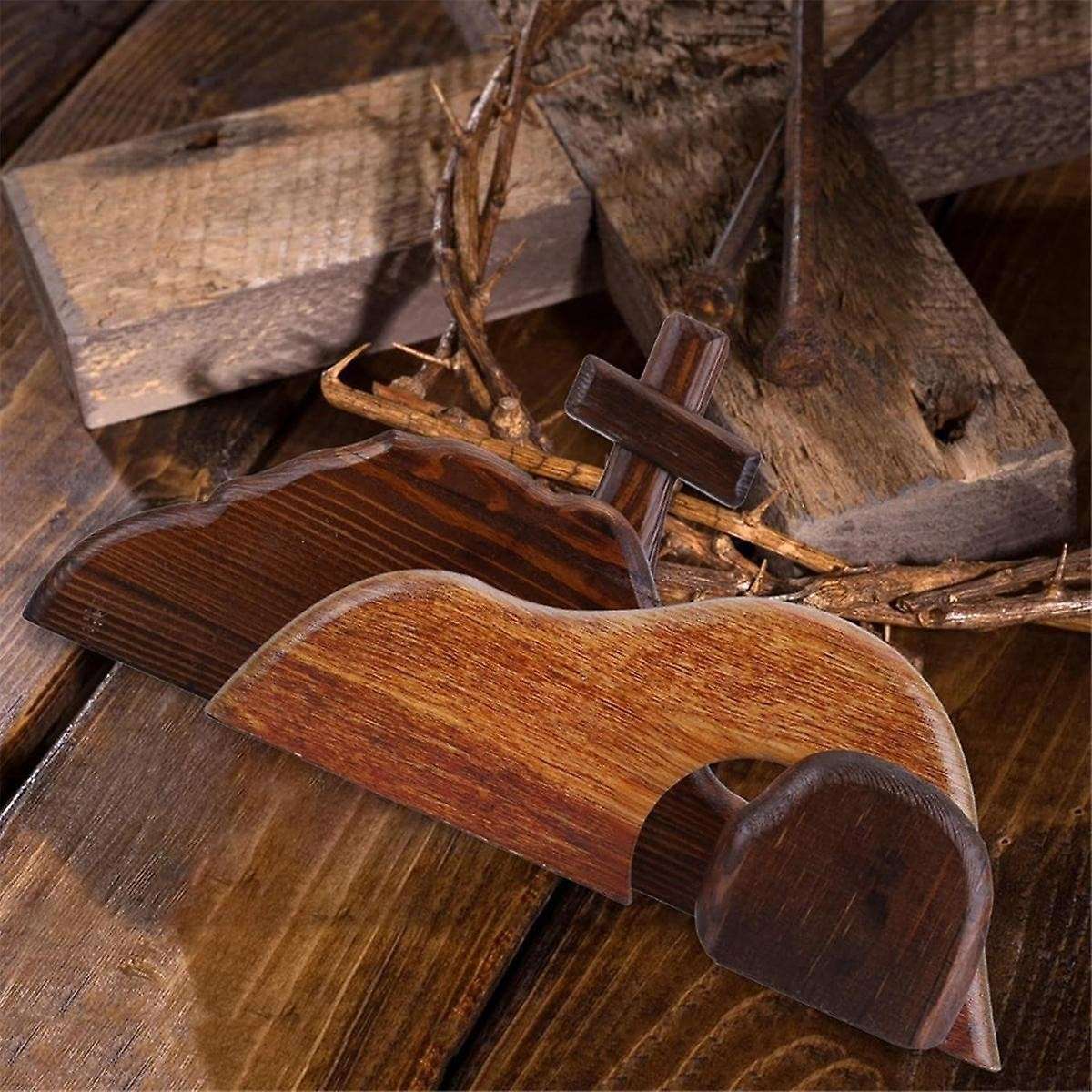 The Empty Tomb Easter Scene and , Wooden Plus Thick Easter Home Figurine Ornament