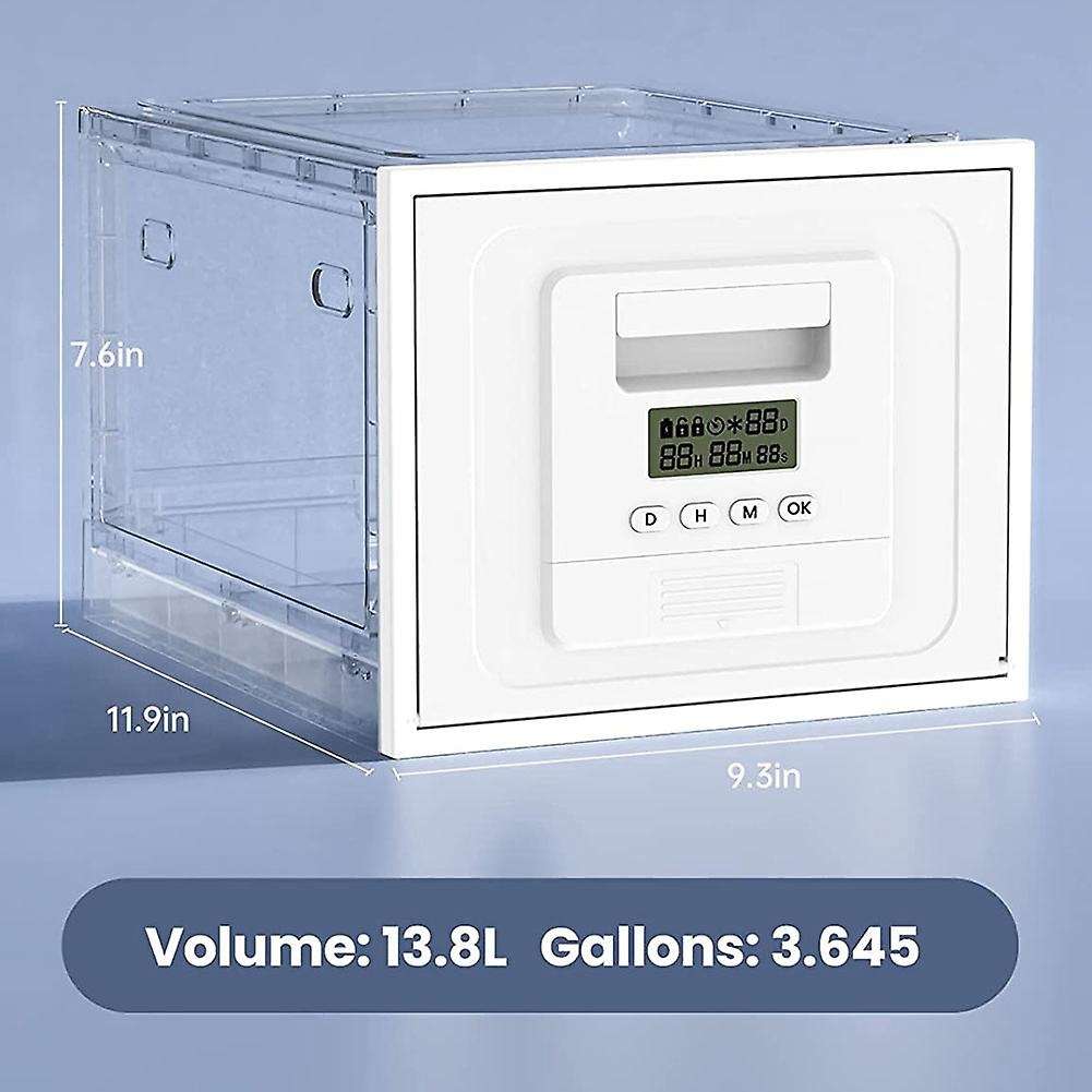 Timed Lock Box for Medication Safe, Medicine Lock Box with Timer, Clear Lockable Storage Box Safety