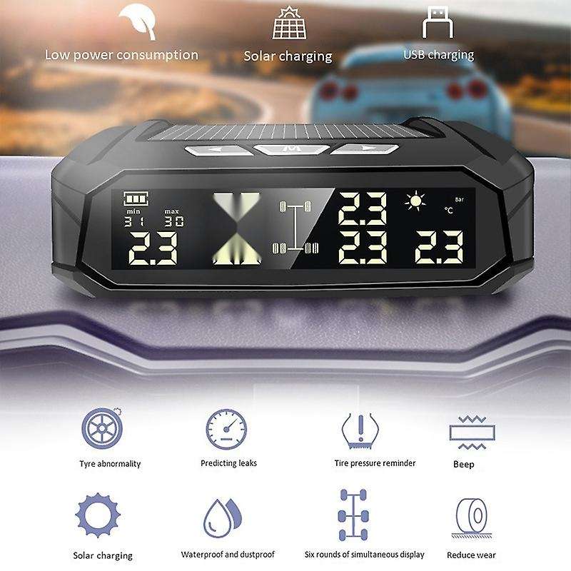 TPMS Car Tire Pressure Alarm Monitor System Tyre Temp Digital Display Auto Security Alarm Systems wi
