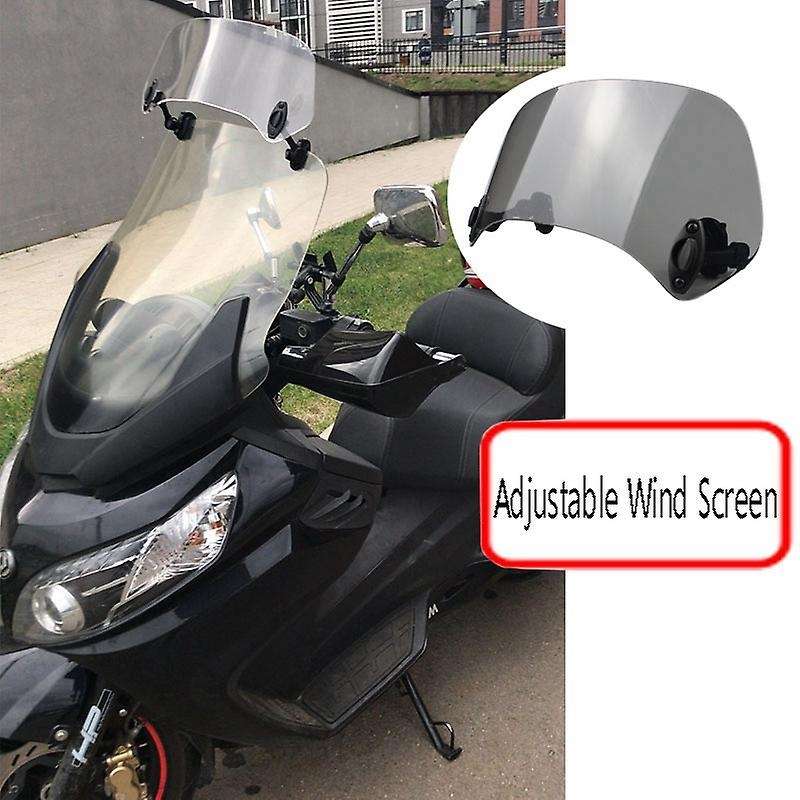 Transparent Color Universal Motorcycle Adjustable Wind Screen Extension Windshield Spoiler Deflector