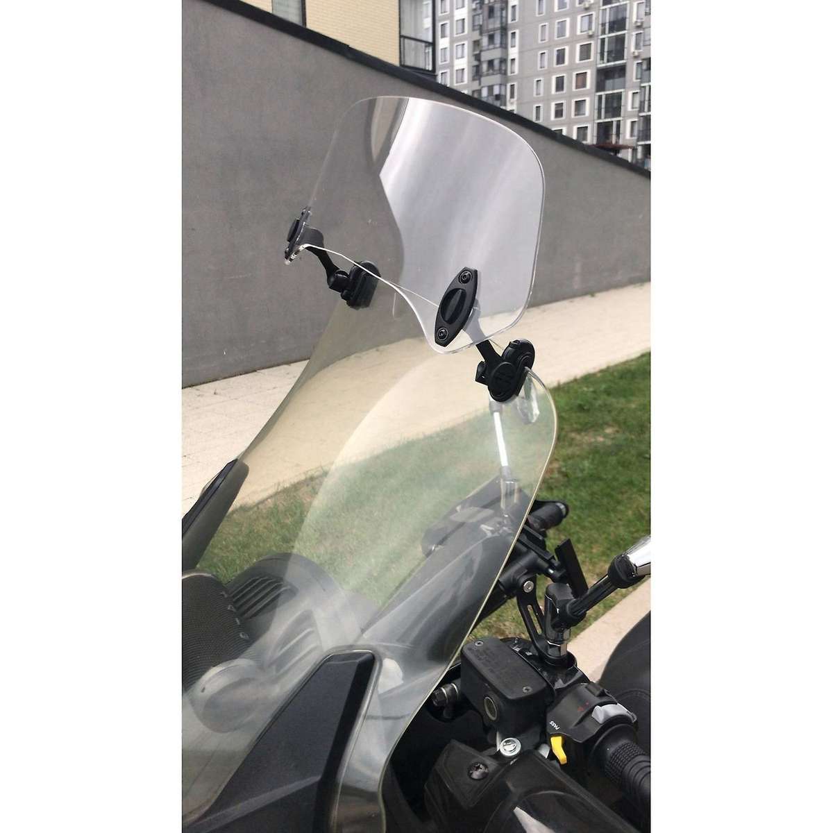 Transparent Color Universal Motorcycle Adjustable Wind Screen Extension Windshield Spoiler Deflector