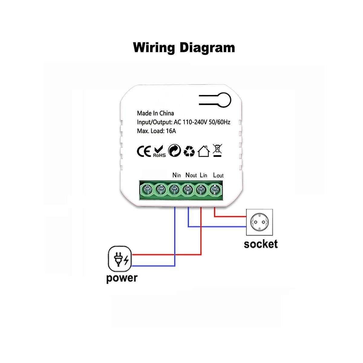 Tuya Smart Life Zigbee Switch Electricity Energy Monitor Kwh Din Rail 16a Timer Socket Mini Module