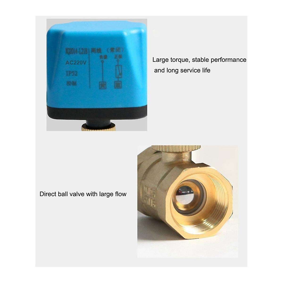 Tuya Wifi Smart Motorized Ball Valve Timing Water Smart Switch Electric Valve with Smart Life for A