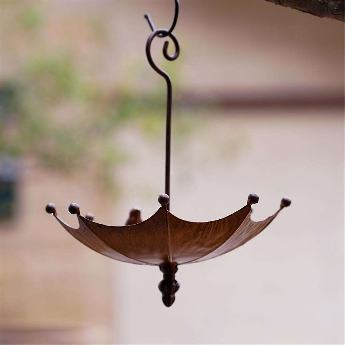Umbrella-Shaped Bird Trough,Hanging Bird Feeder Tray for Outdoors Metal Bird Bath Pond or Drinker