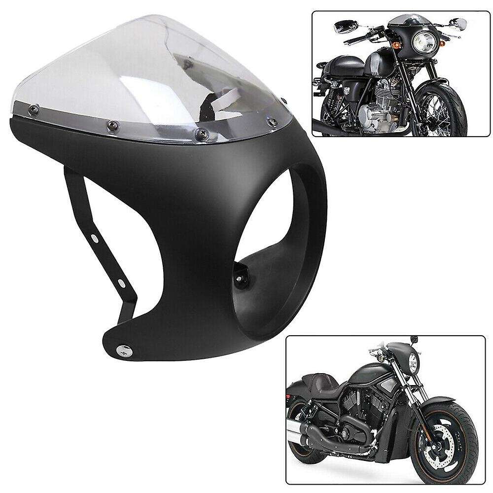 Universal Motorcycle Cafe Racer 7Inch Headlight Handlebar Fairing Windshield Kits for Sportster Bobb