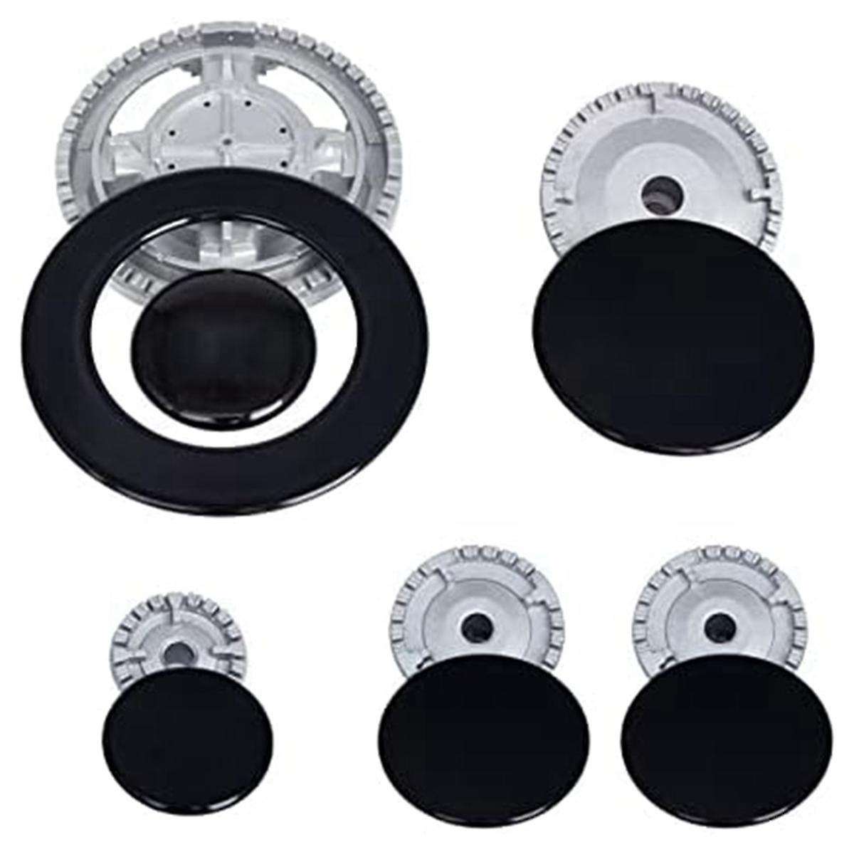 Upgrade Cooker Hat Set Oven Gas Hob Burner Crown Flame Cap Cover for Kitchen Fit for Stove Handles L