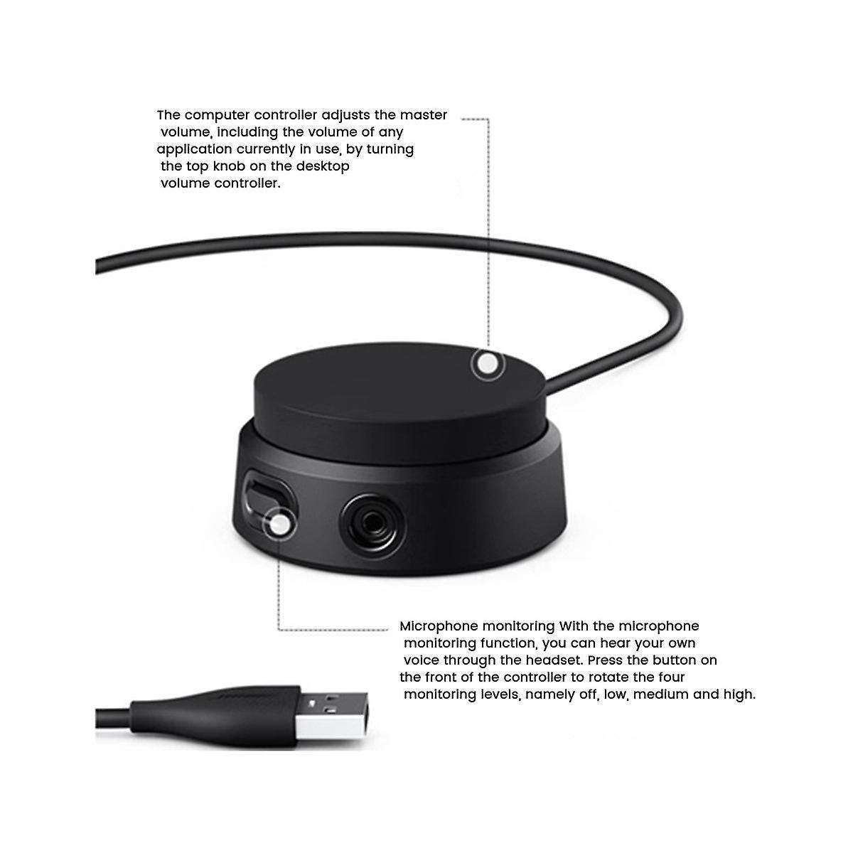Usb Controller Cable for A10 A40 Qc35ii Qc45 Headphone Micphone/volume Control