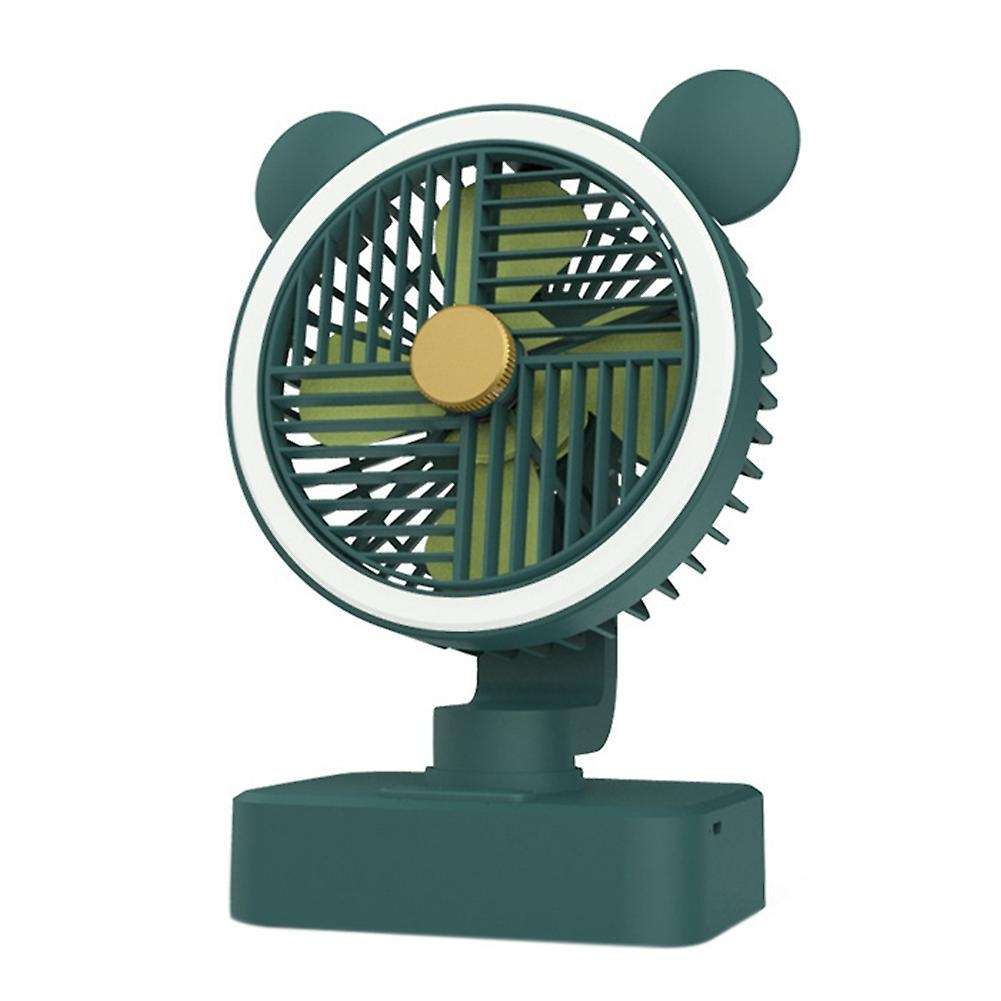USB Desk Fan Rechargeable Small Fan Desktop Fan with Night Light,Portable Fan for Office Home Table,