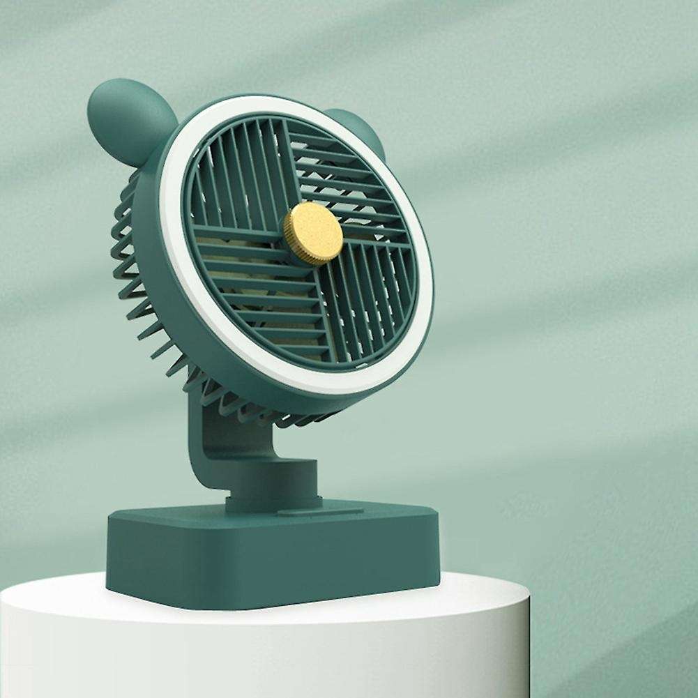 USB Desk Fan Rechargeable Small Fan Desktop Fan with Night Light,Portable Fan for Office Home Table,