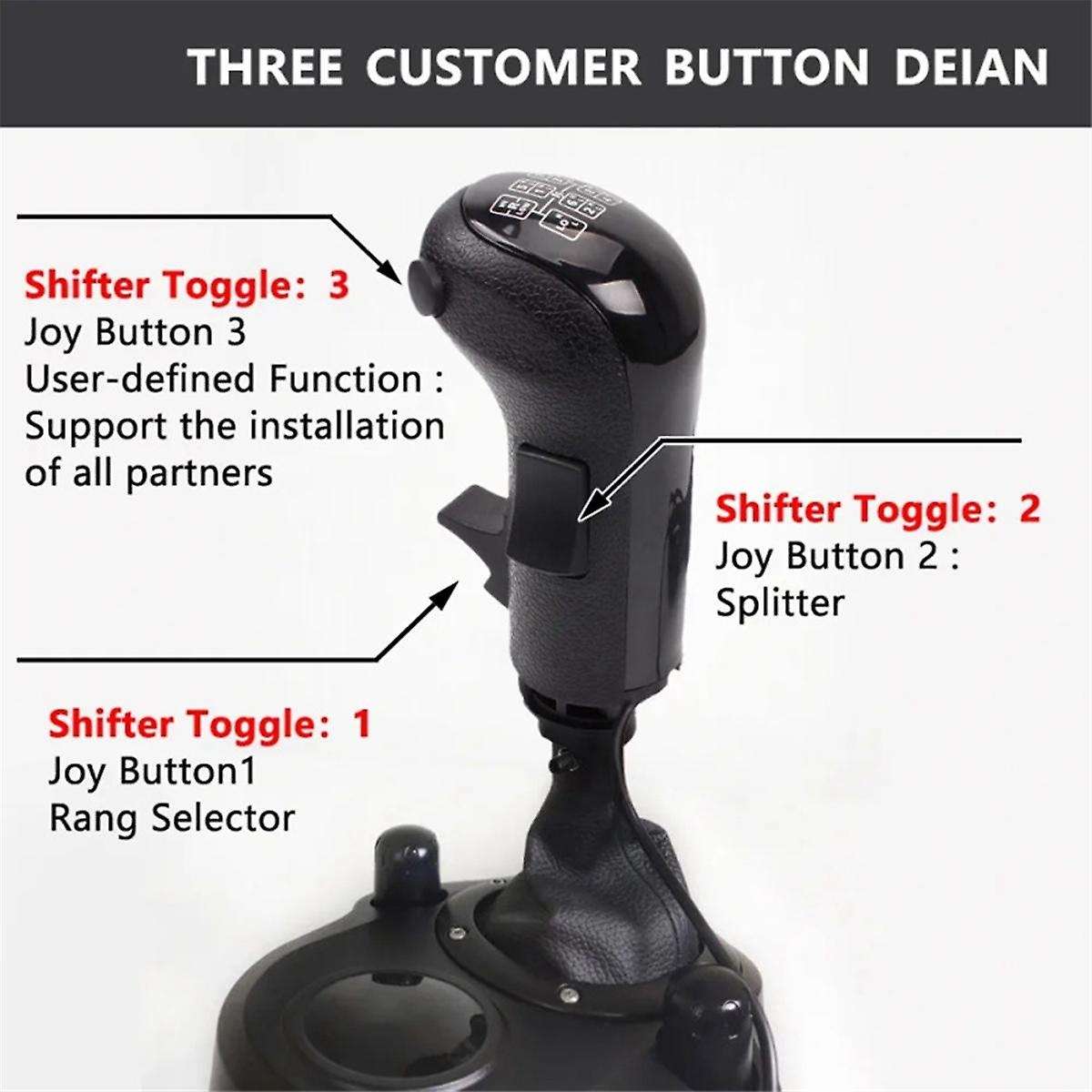 USB Shifter Knob for G29 G27 G25 TH8A High Low Gear Simulator PC USB Gearshift Knob