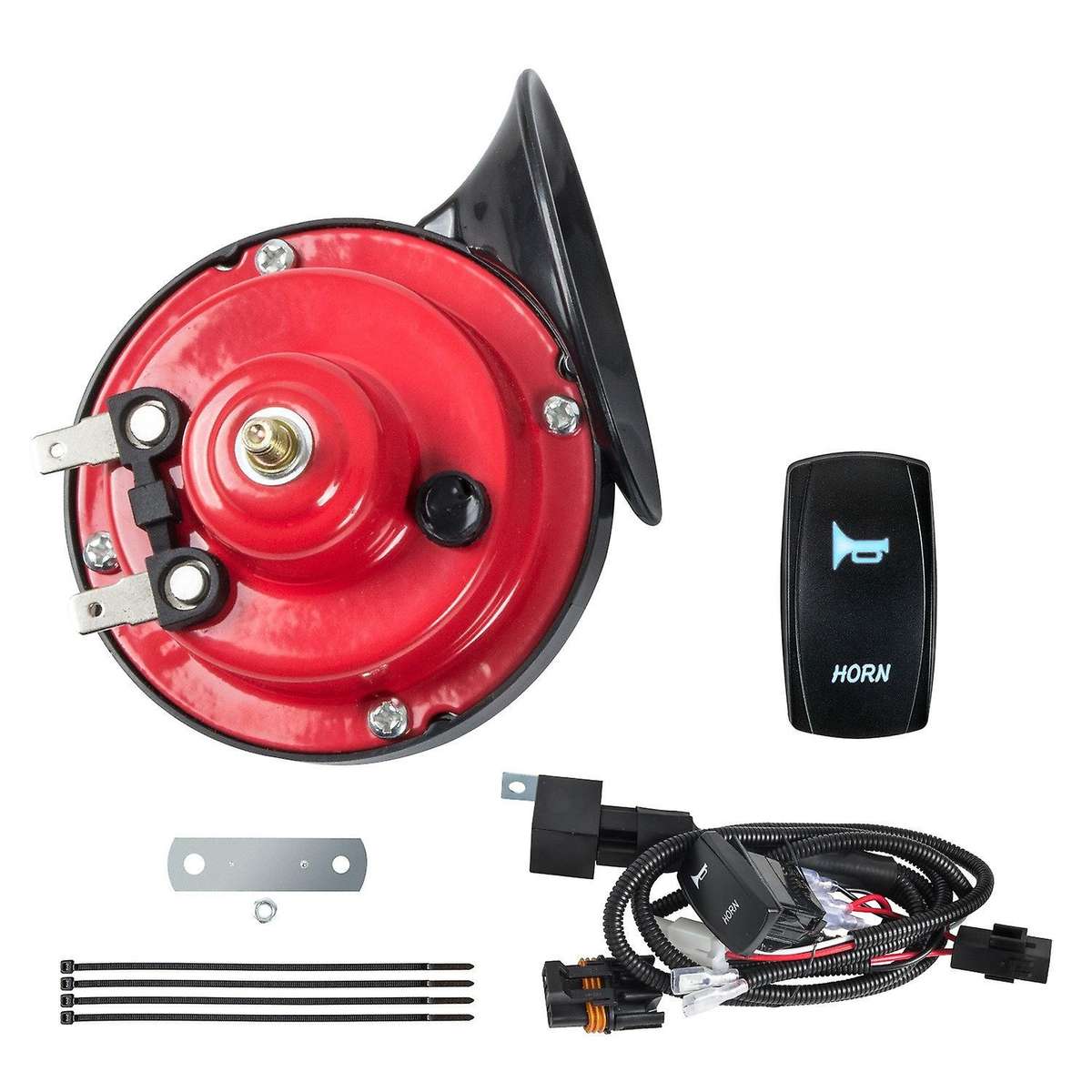 UTV ATV Universal 12V Horn Kit W/ Rocker Switch for RZR 800 XP Can-Am Maverick X3 Arctic for CF