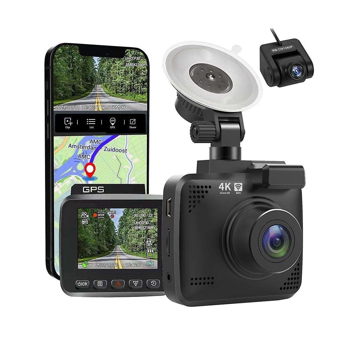 Vehicle Dvr 2k 1080p Wifi Gps Front and Rear View Camera Hd Driving Recorder Night Vision Driving R