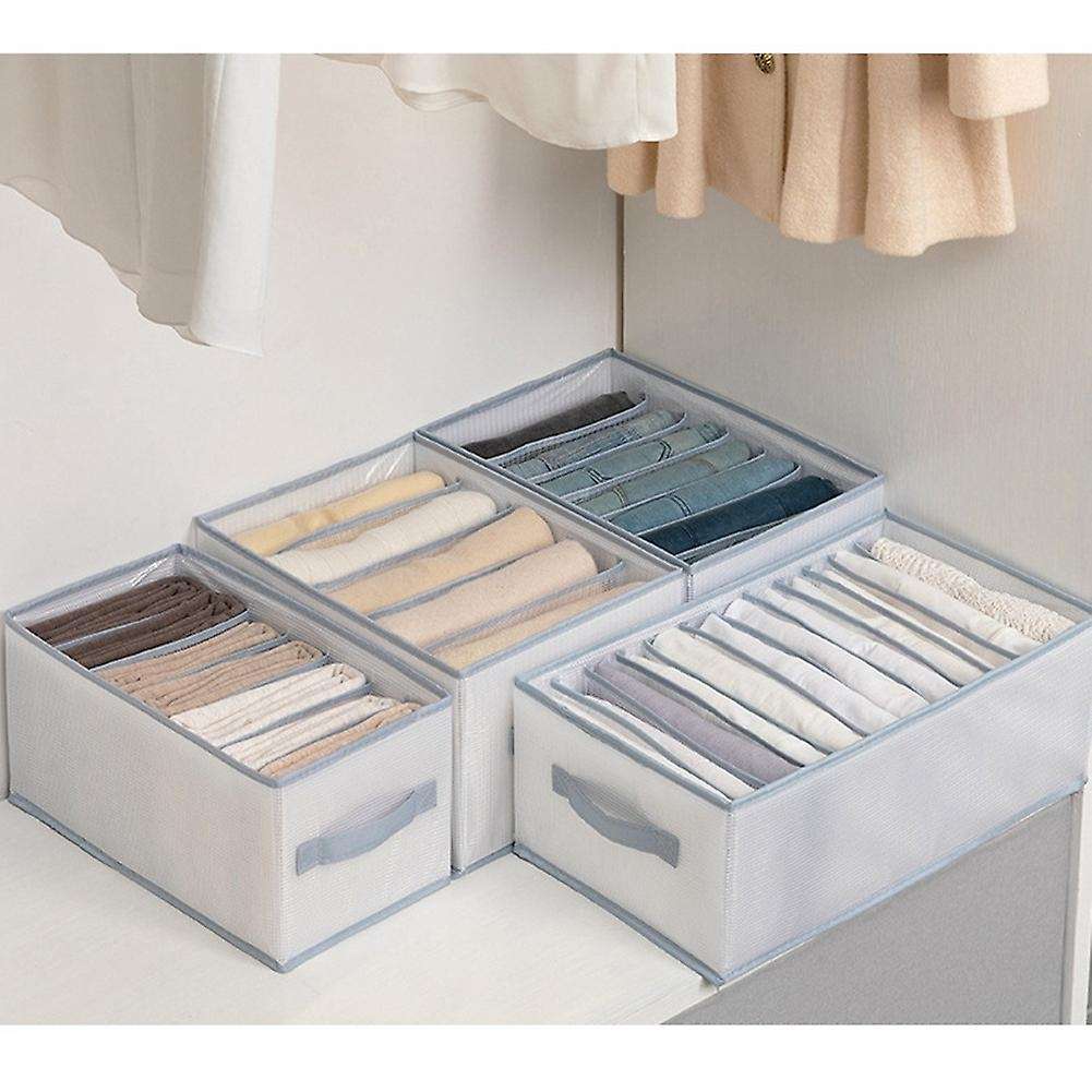 4pcs Wardrobe Clothes Organizer, Leggings Compartment Storage Box