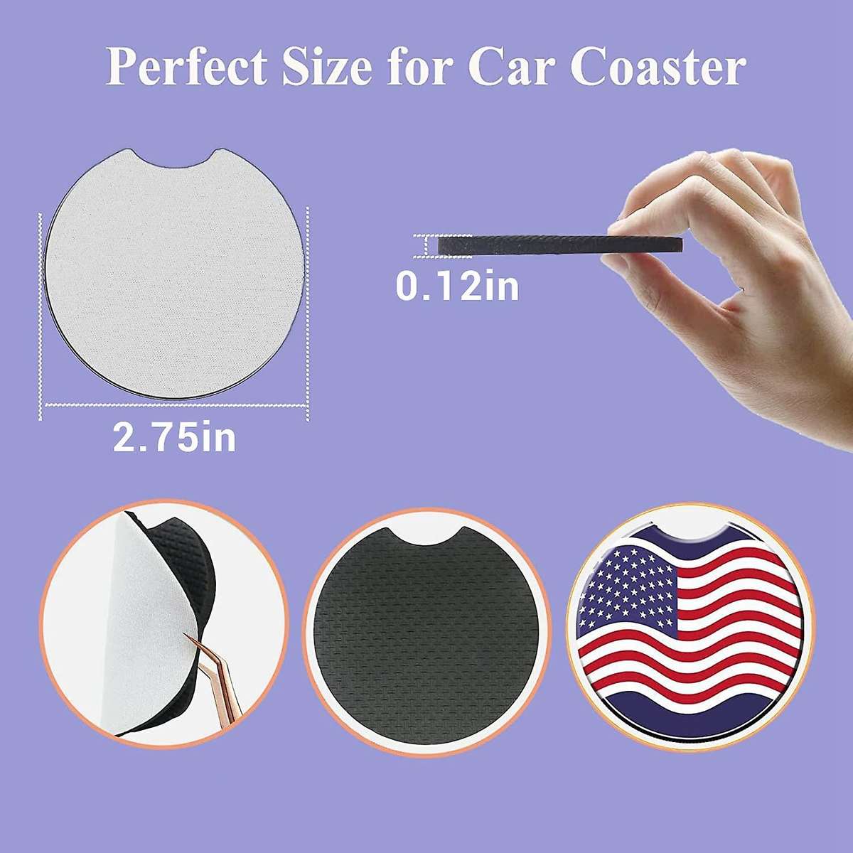 100pcs Blank Coasters,for Thermal Sublimation Diy Crafts,car Coasters