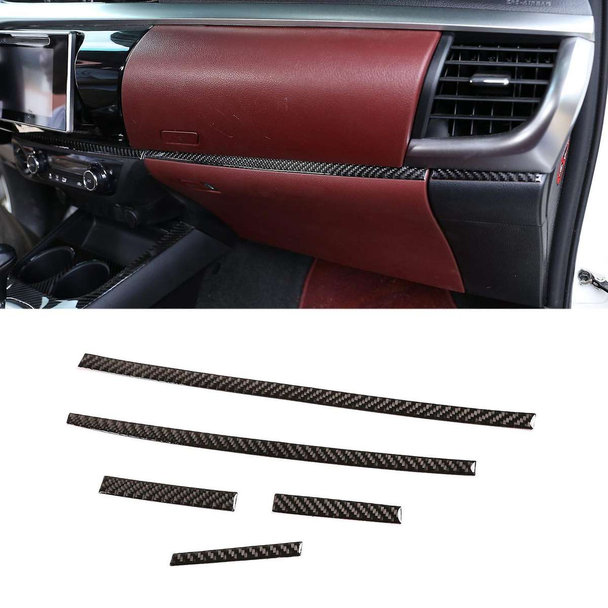 For Toyota Hilux 2015-2021 Car Center Console Cover Trim Car Styling