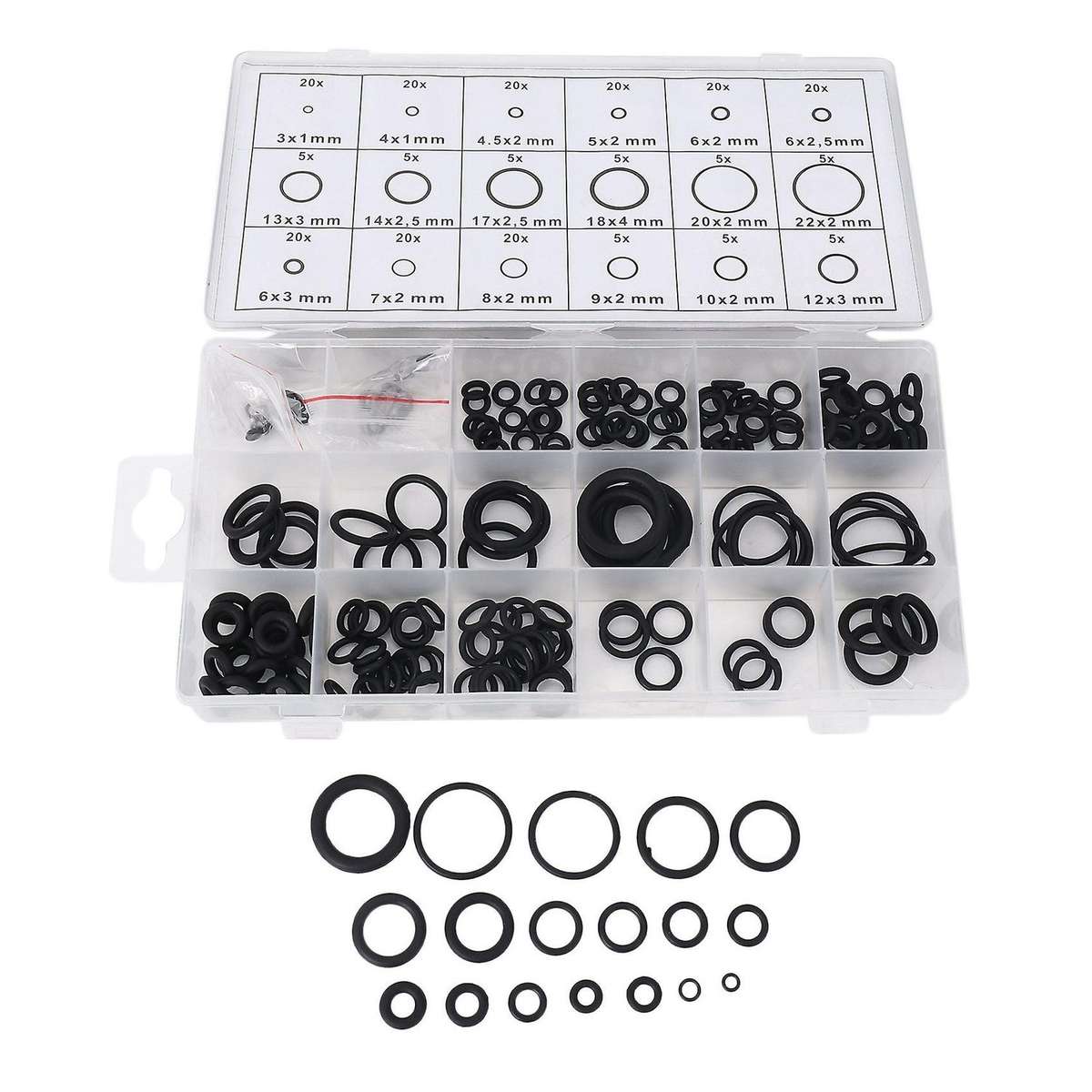 495pcs 36 Sizes Black&green O Ring Seals Rubber