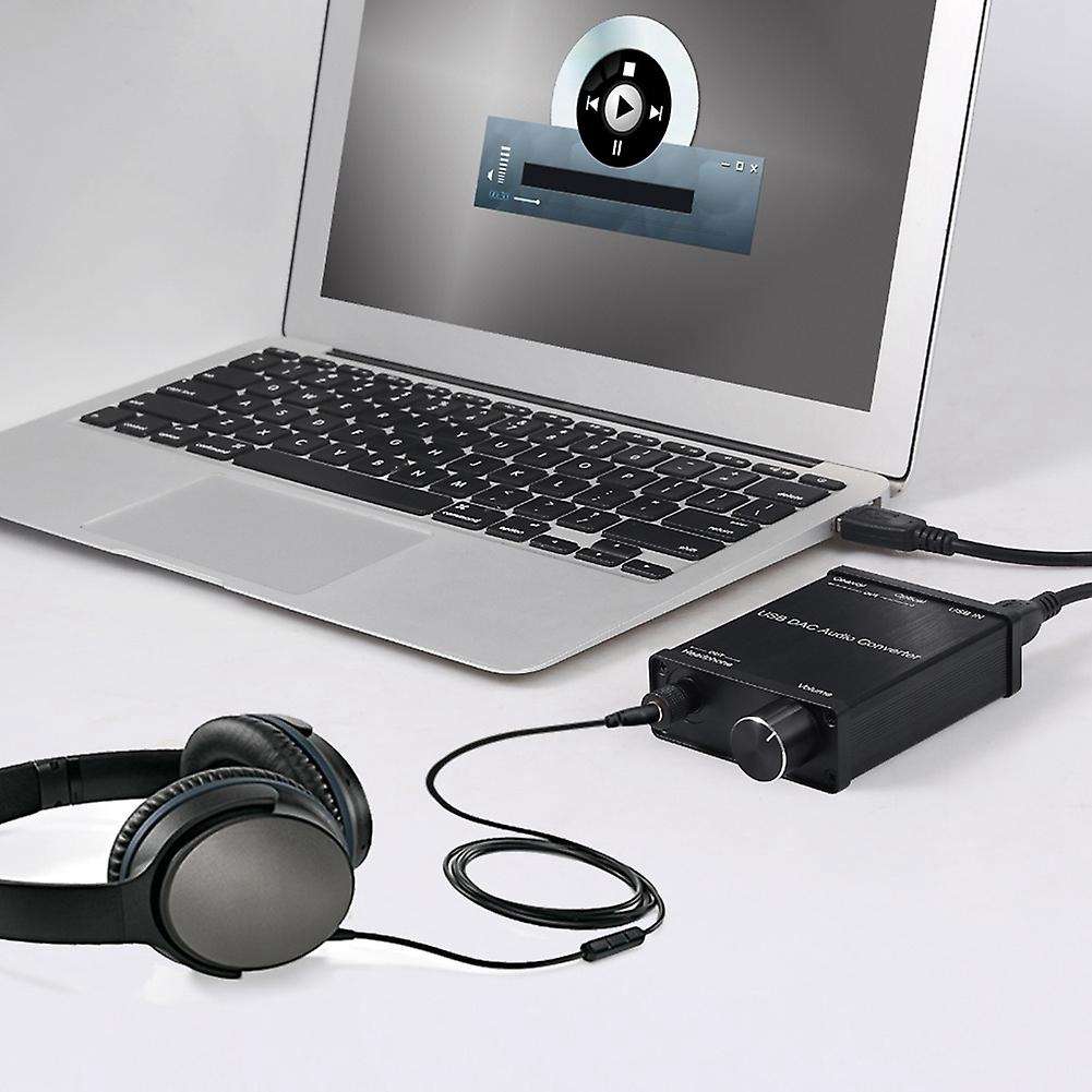 Dac Audio Converter Adapter with Headphone Amplifier Usb to Coaxial