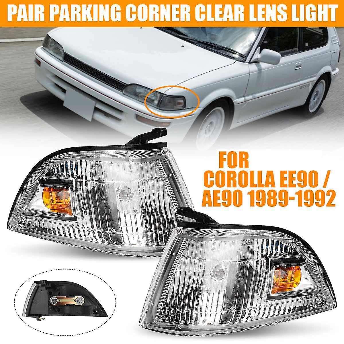 1 Pair Car Front Corner Lamp Signal Lamp for Toyota Corolla Ee90 Ae90