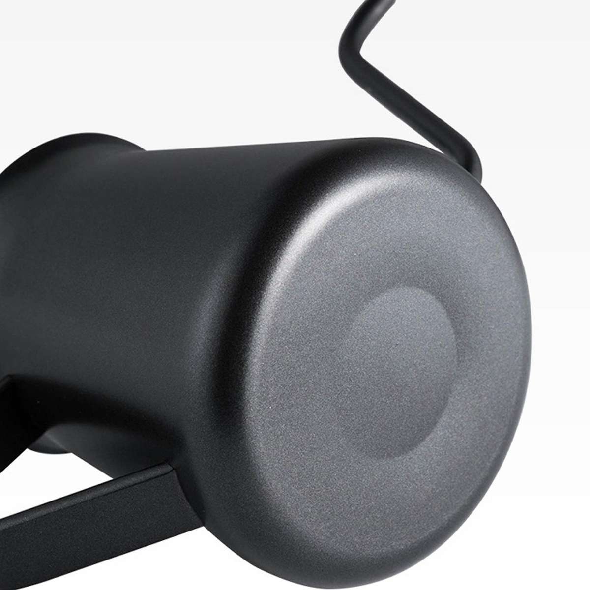 Stainless Steel 4mm Spout Black with Lid 400ml Coffee Kettle Teapot