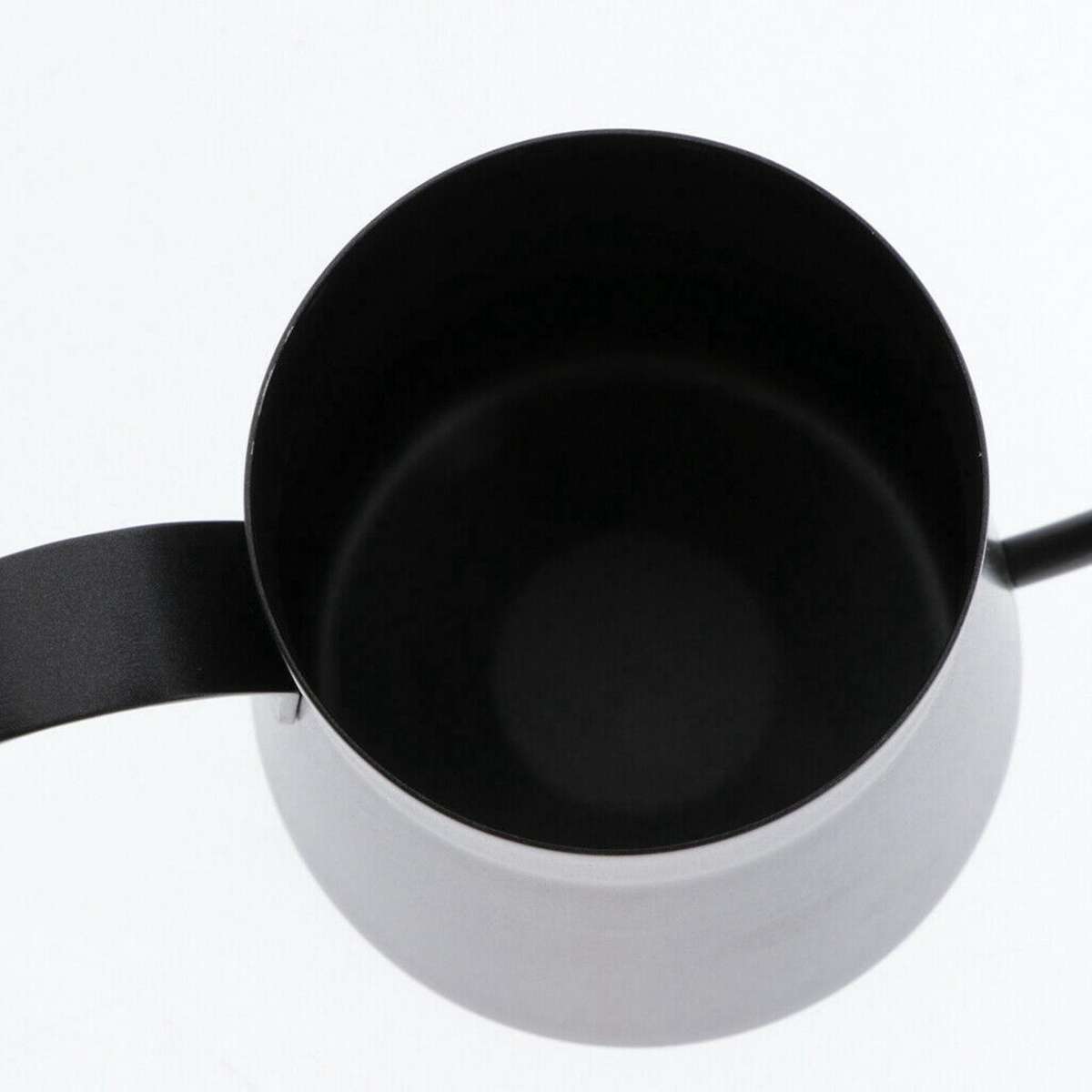 Stainless Steel 4mm Spout Black with Lid 400ml Coffee Kettle Teapot