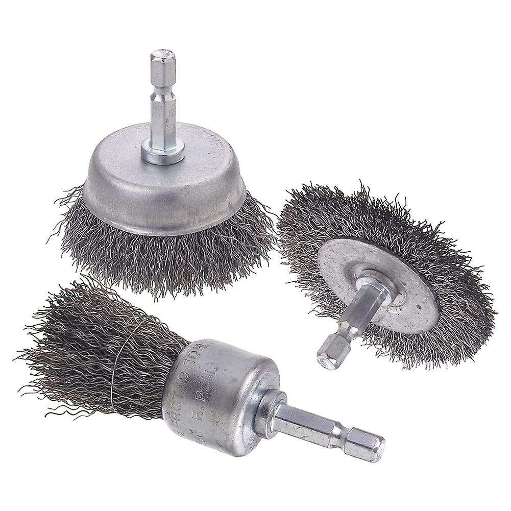 Drill Wire Wheel Cup Brush Set,hex Shank-for Drill Paint Rust Removal