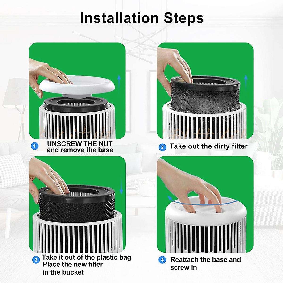 H13 Hepa Filter for Taotronics Tt-ap001/vava Va-ee014 Air