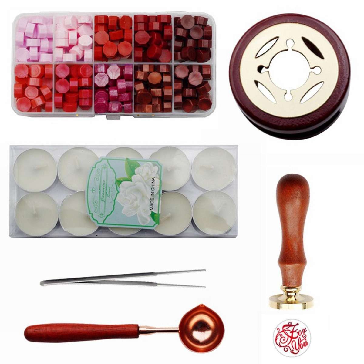 Sealing Candle Set, Wax Spoon Wax Seal Heating Wax Label Wax Sheet