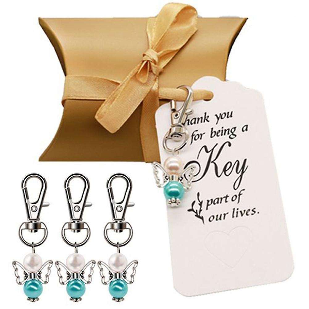 50pcs Creative Candy Box Wedding Gift Angel Wings Keychain Present