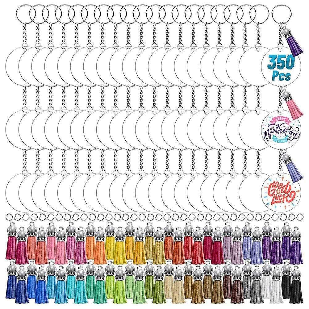 350pcs Acrylic Clear Keychain for Vinyl for Diy Keychain Craft