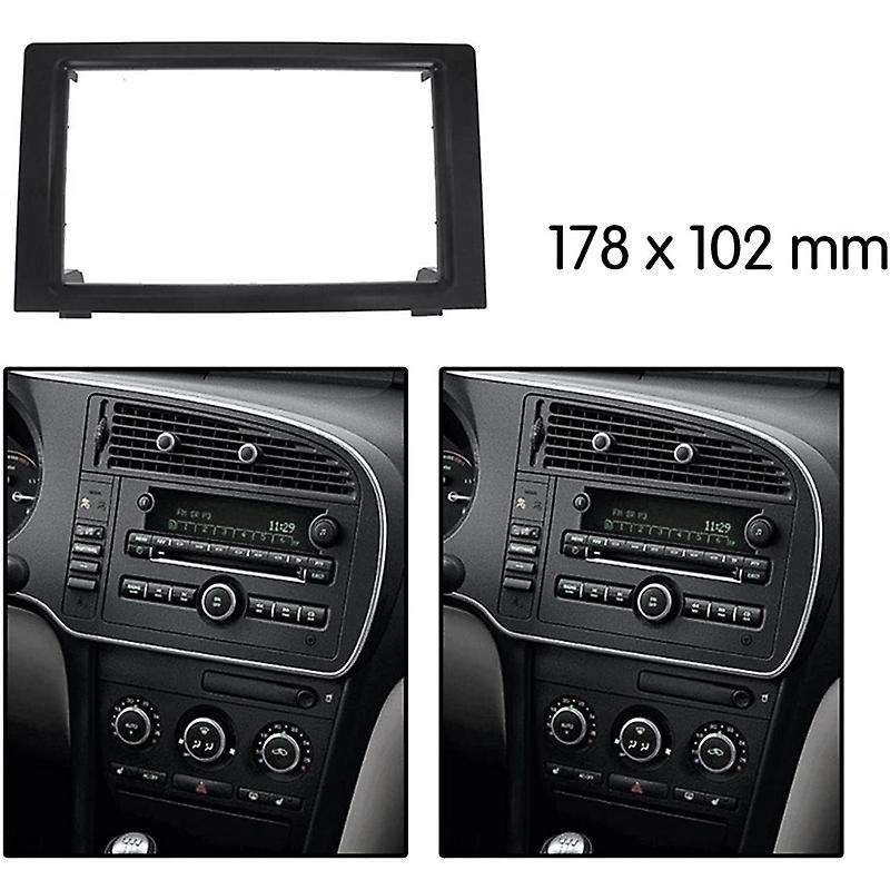 2 Din Car Radio Panel Trim Dash Radio Fascia for Saab 9-3 2007-2011