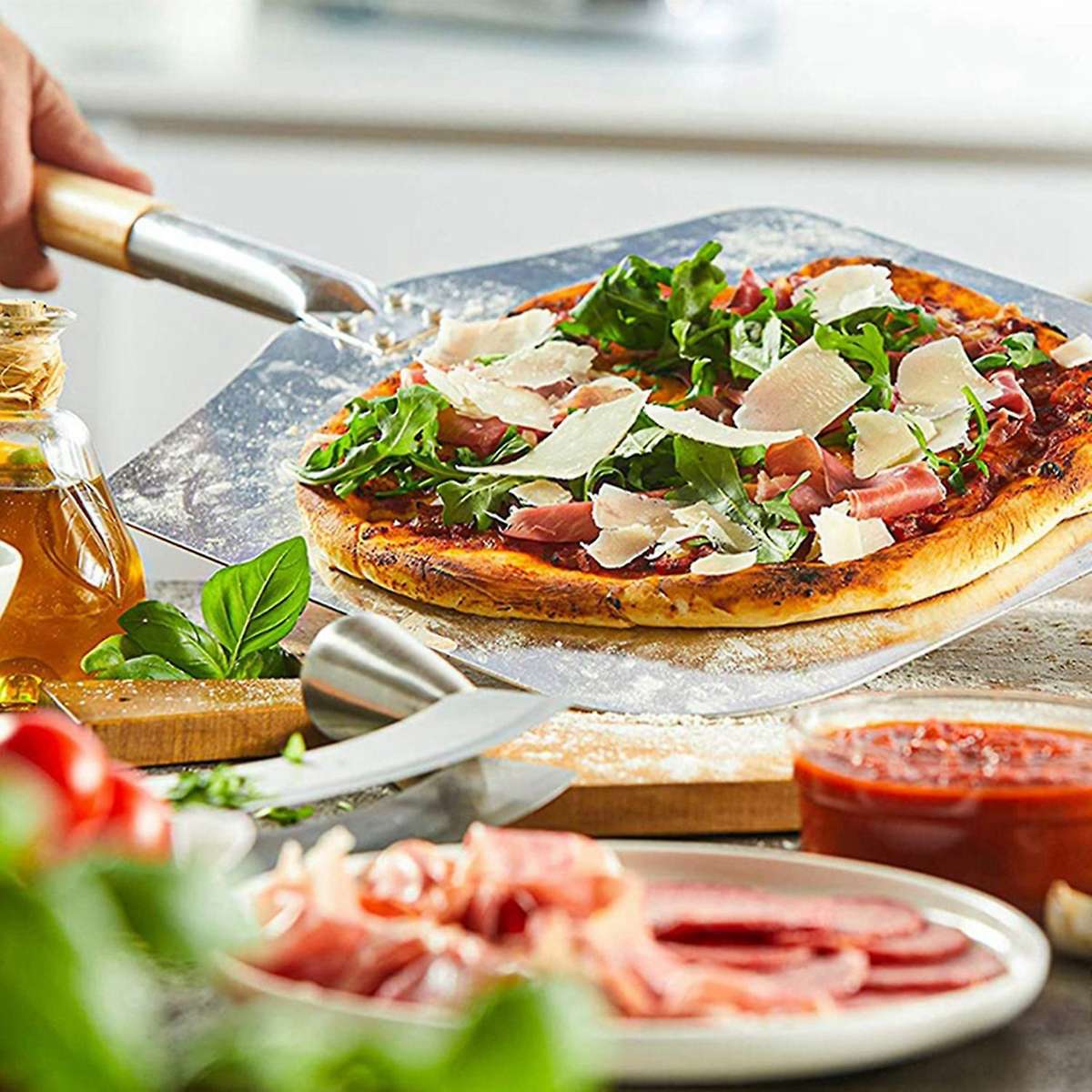 Pizzaschieber,pizzaschaufel Aus Rostfreiem Aluminium (90cm)