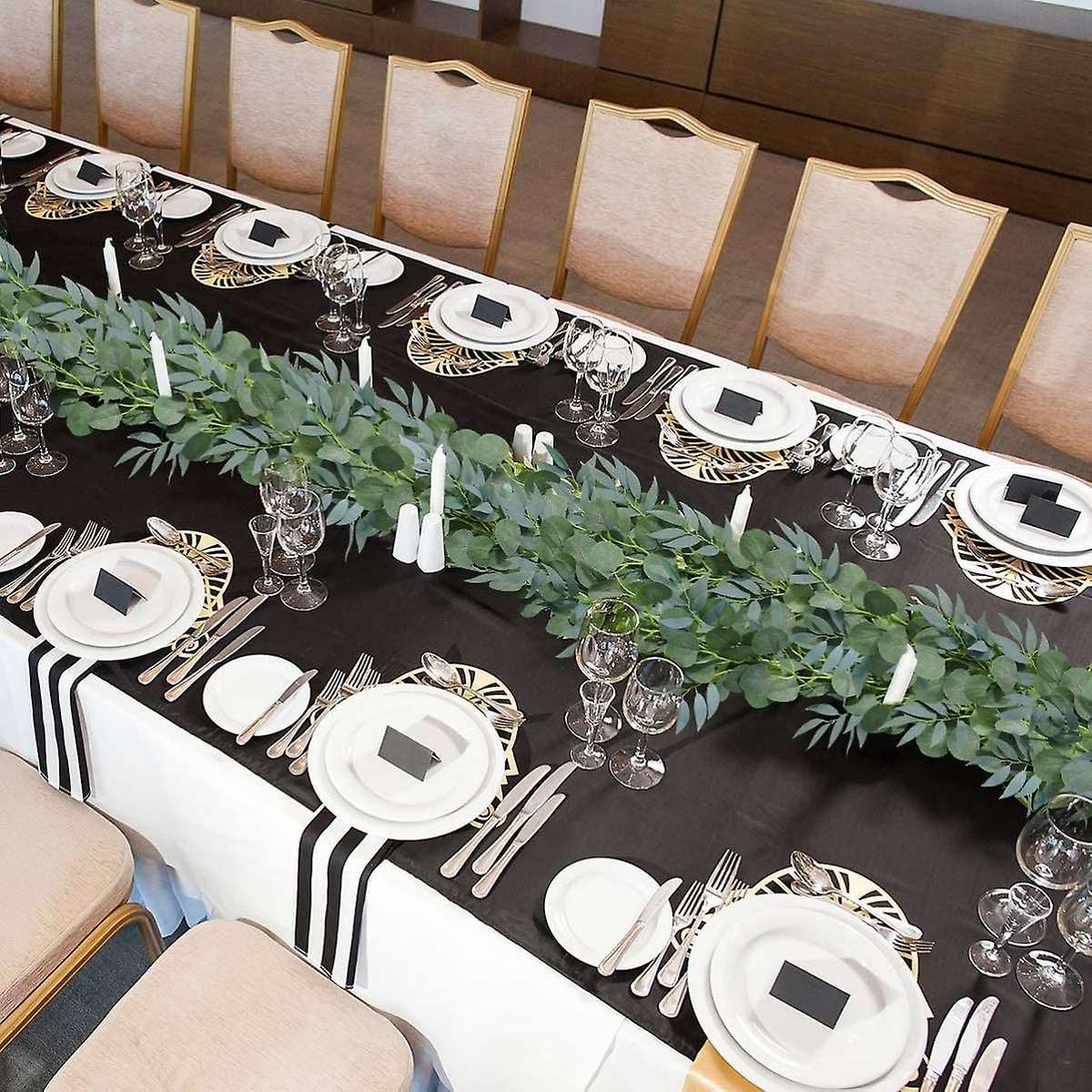 4-pack 6.5 Feet Artificial Eucalyptus with Willow Garland Fake Vine