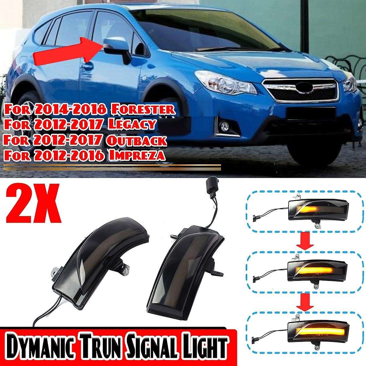 Car Led Dynamic Side Mirror Blinker Light Turn Signal Lamp for Subaru