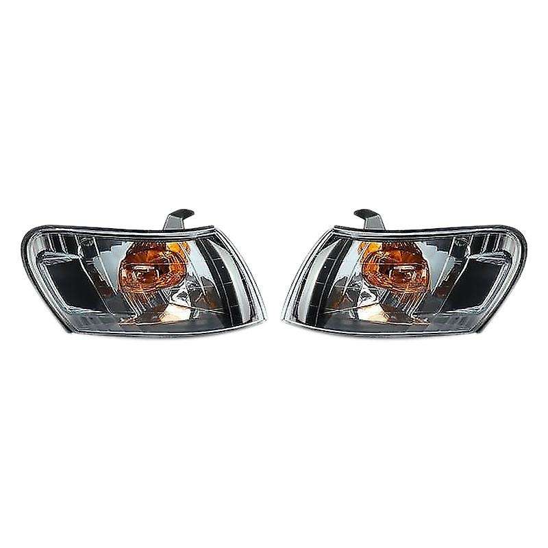 2pcs Car Front Corner Lamp Lights Lens Black for Toyota Corolla Ae100