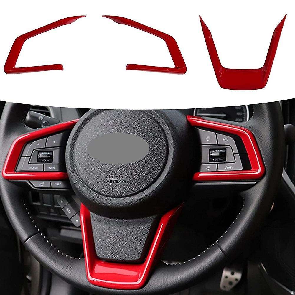 4pcs Car Steering Wheel Cover Trim for Subaru Forester Xv Outback,red