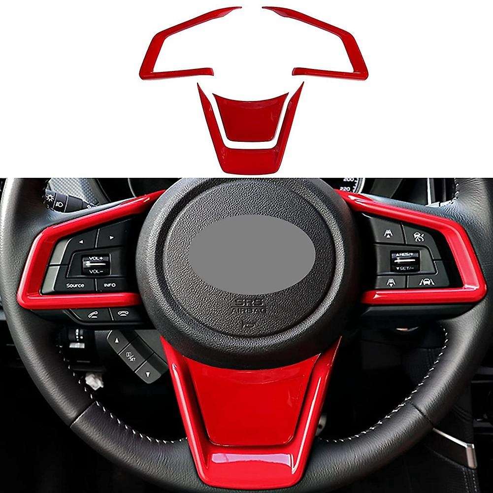 4pcs Car Steering Wheel Cover Trim for Subaru Forester Xv Outback,red