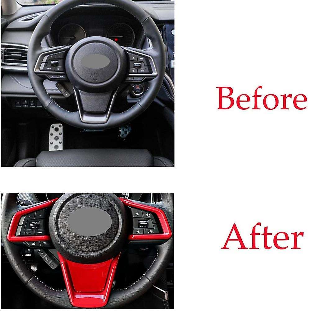 4pcs Car Steering Wheel Cover Trim for Subaru Forester Xv Outback,red