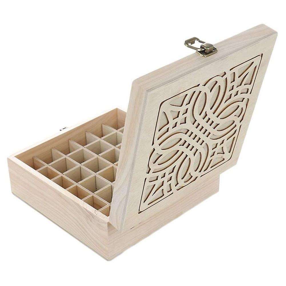 36slot Essential Oil Wooden Storage Box Travel Display Case Holder